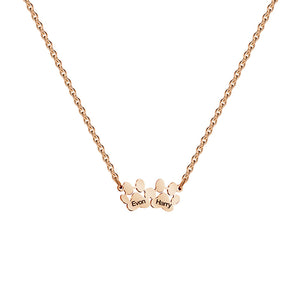 Custom Dog Cat Paw Print Charm Necklace