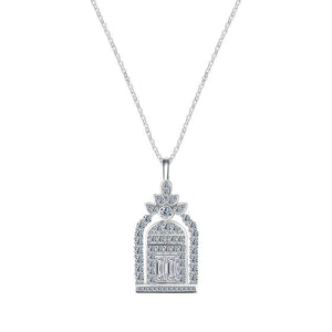 Moissanite Happiness Gate Pendant Necklace