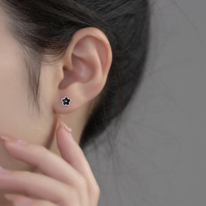 Colorful Enamel Flower Cartilage Stud Earrings