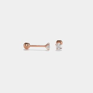 Tiny Small Silver Screw Back Stud Earrings