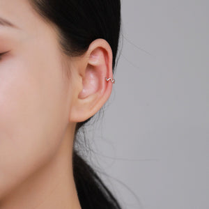 Minimalist Geometric Wave Clip-On Earrings