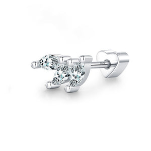 Triple Marquise Moissanite Cartilage Earrings