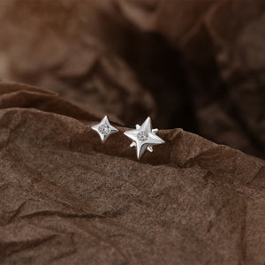 Classic Mismatch North Star CZ Stud Earrings