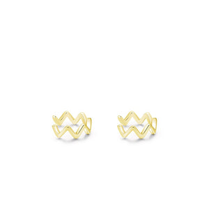 Minimalist Geometric Wave Clip-On Earrings