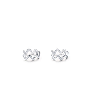 Minimalist Geometric Wave Clip-On Earrings