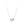 Minimalist Blue Oval Opal CZ Charm Necklace