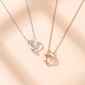 Dainty Mobius Infinite Twist Pendant Necklace