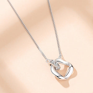 Dainty Mobius Infinite Twist Pendant Necklace
