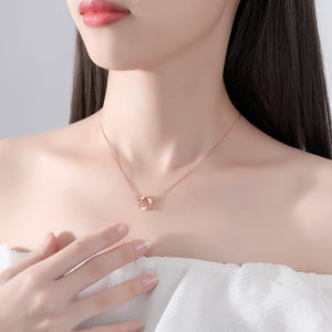 Dainty Mobius Infinite Twist Pendant Necklace