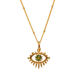 Evil Eye Birthstone Talisman Pendant Necklace