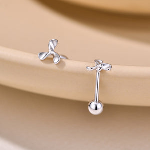 Classic Swirl Pinwheel Cartilage Stud Earrings