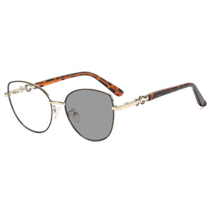 Geometric Photochromic Cat Eye Sunglasses