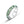 Minimalist Green Moss Agate Inlay Band Ring