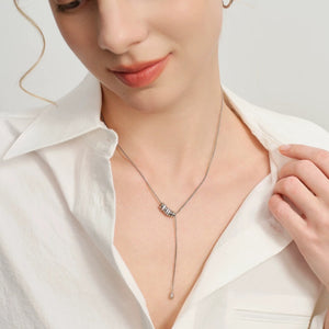 Classic Cylinder Bead Y-Shape Drop Necklace