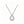 Dainty Blue Teardrop Halo Pendant Necklace