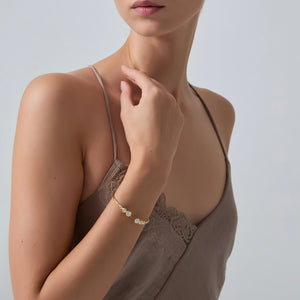 Round Six-Stone Moissanite Bangle Bracelet