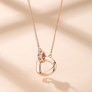 Dainty Mobius Infinite Twist Pendant Necklace