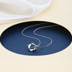 Dainty Mobius Infinite Twist Pendant Necklace