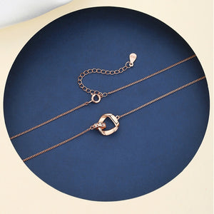 Dainty Mobius Infinite Twist Pendant Necklace