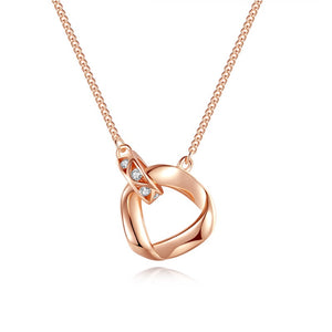 Dainty Mobius Infinite Twist Pendant Necklace
