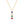 Dainty Multi‑Color Square CZ Charm Necklace