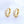 Staggered Baguette Moissanite Hoop Earrings