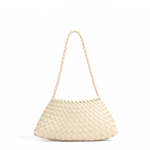 Artisanal Weave Leather Shoulder Handbag