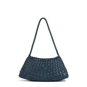 Artisanal Weave Leather Shoulder Handbag