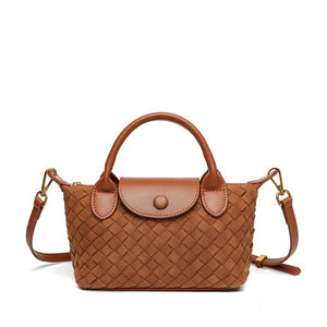 HandWoven Matte Leather Dumpling Handbag