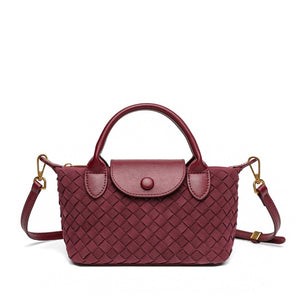 HandWoven Matte Leather Dumpling Handbag