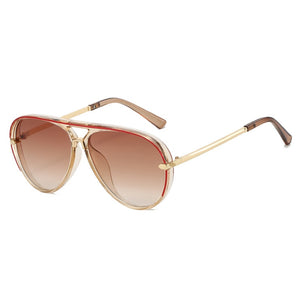Dainty Retro Aviator Double Bridge Sunglasses