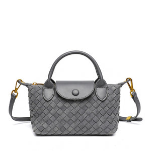 HandWoven Matte Leather Dumpling Handbag