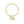 Paperclip Toggle Initial Cross Charm Bracelet