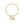 Paperclip Toggle Initial Cross Charm Bracelet