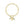 Paperclip Toggle Initial Cross Charm Bracelet