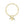 Paperclip Toggle Initial Cross Charm Bracelet