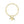 Paperclip Toggle Initial Cross Charm Bracelet