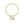 Paperclip Toggle Initial Cross Charm Bracelet