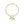 Paperclip Toggle Initial Cross Charm Bracelet
