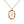 Rainbow CZ Oval Initial Letter Halo Necklace
