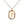 Rainbow CZ Oval Initial Letter Halo Necklace