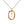 Rainbow CZ Oval Initial Letter Halo Necklace