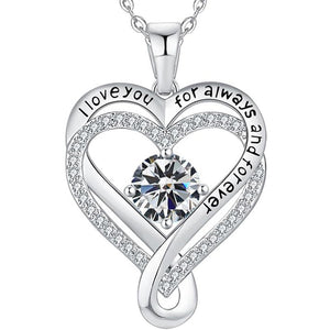 Custom Birthstone Double Heart Charm Necklace