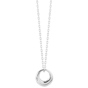 Sculptural Organic Circle Pendant Necklace