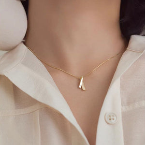 Geometric Layered Double Bar Charm Necklace