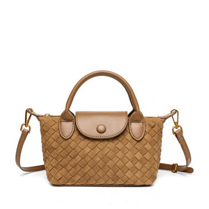 HandWoven Matte Leather Dumpling Handbag