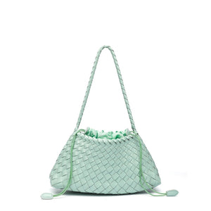 Artisanal Weave Leather Shoulder Handbag