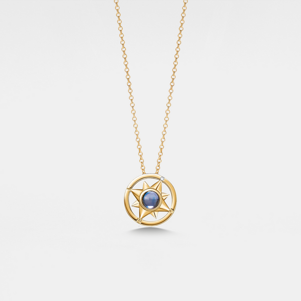 Compass Photo Projection Necklace