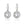 Halo Setting CZ Dangle Drop Hook Earrings