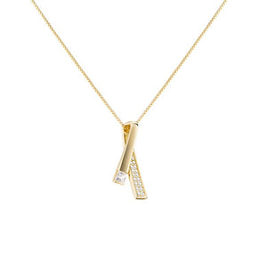 Geometric Layered Double Bar Charm Necklace